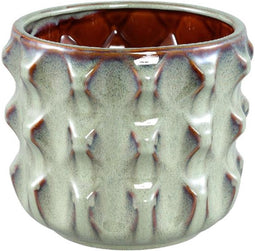 PTMD Bloempot Delany - 18x18x16 cm - Keramiek - Groen