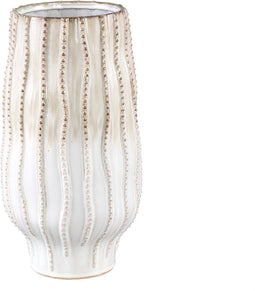 PTMD Bloempot Dell - 18x18x40 cm - Keramiek - Creme