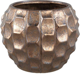 PTMD Bloempot Didar - 20x20x16 cm - Keramiek - Brons