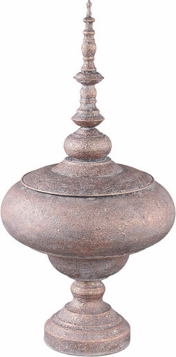 PTMD Bloempot Eben - 32x32x61 cm - Ijzer - Brons