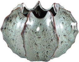 PTMD Bloempot Emmaa - 20x10x14 cm - Keramiek - Grijs