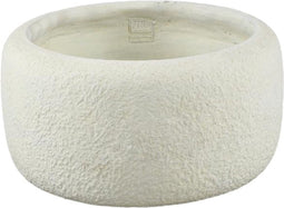PTMD Bloempot Evelynn - 30x30x15 cm - Cement - Wit