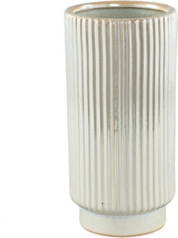 PTMD Bloempot Eviera - 12x12x25 cm - Keramiek - Parel