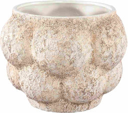 PTMD Bloempot Fareeda - 21x21x16 cm - Keramiek - Creme