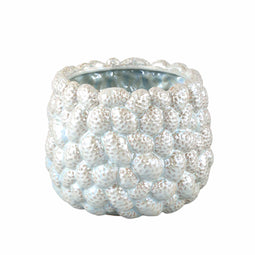 PTMD Bloempot Francisca - 21x21x17 cm - Metaal - Metalic
