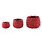 PTMD Bloempot Francisca - 21x21x17 cm - Metaal - Rood