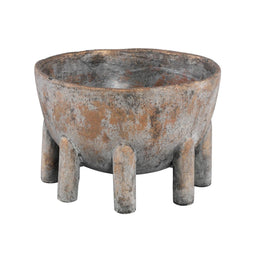 PTMD Bloempot Frudi - 27x27x18 cm - Cement - Grijs