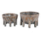 PTMD Bloempot Frudi - 27x27x18 cm - Cement - Grijs