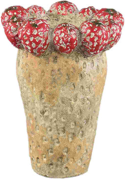 PTMD Bloempot Fruitsy - 20x20x28 cm - Terracotta - Rood