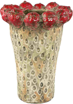 PTMD Bloempot Fruitsy - 23x23x32 cm - Terracotta - Rood