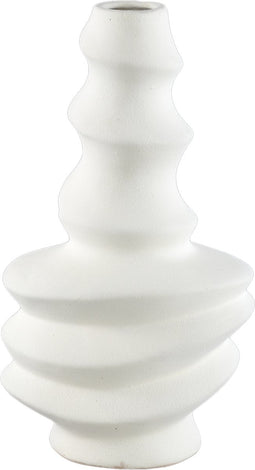 PTMD Bloempot Georgy - 20x14x36 cm - Keramiek - Wit