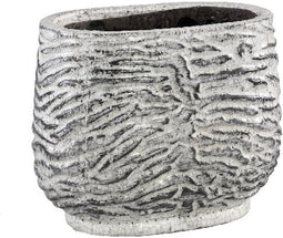 PTMD Bloempot Gida - 25x14x20 cm - Keramiek - Wit