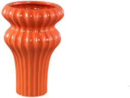 PTMD Bloempot Glenna - 17x17x24 cm - Keramiek - Oranje