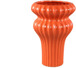 PTMD Bloempot Glenna - 25x25x36 cm - Keramiek - Oranje