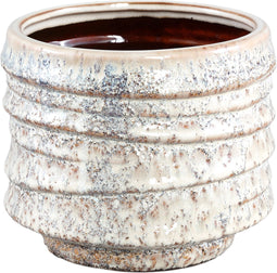 PTMD Bloempot Hindouy - 19x19x16 cm - Keramiek - Creme