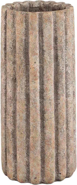 PTMD Bloempot Jaydean - 20x20x45 cm - Cement - Grijs