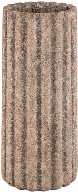 PTMD Bloempot Jaydean - 22x22x50 cm - Cement - Grijs