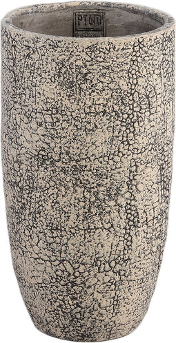 PTMD Bloempot Jerell - 16x16x30 cm - Cement - Bruin