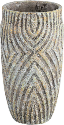 PTMD Bloempot Jevan - 16x16x30 cm - Cement - Groen