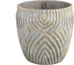 PTMD Bloempot Jevan - 30x30x30 cm - Cement - Groen