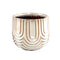 PTMD Bloempot Jilly - 18x18x16 cm - Keramiek - Creme