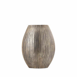 PTMD Bloempot Jowad - 25x11x31 cm - Aluminium - Goud