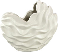 PTMD Bloempot Kaylagh - 25x10x22 cm - Keramiek - Creme