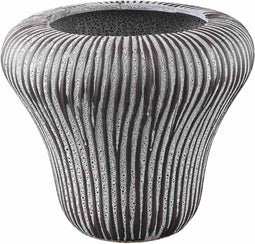 PTMD Bloempot Kayson - 34x34x29 cm - Keramiek - Grijs