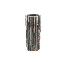 PTMD Bloempot Kess - 20x20x45 cm - Cement - Zwart