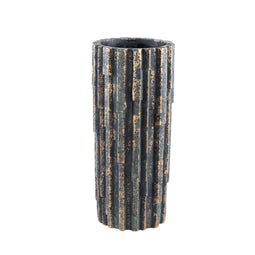 PTMD Bloempot Kess - 24x24x55 cm - Cement - Zwart