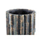 PTMD Bloempot Kess - 24x24x55 cm - Cement - Zwart