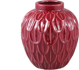 PTMD Bloempot Kobee - 23x23x25 cm - Keramiek - Rood