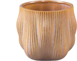 PTMD Bloempot Mateen - 19x19x17 cm - Keramiek - Bruin