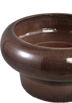 PTMD Bloempot Megga - 53x53x29 cm - Keramiek - Bruin - Set van 2