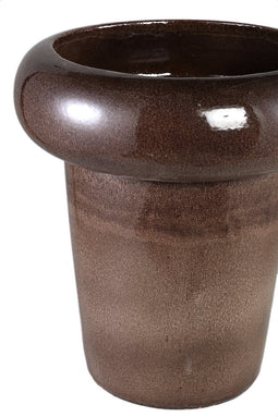 PTMD Bloempot Megga - 53x53x57 cm - Keramiek - Bruin - Set van 2