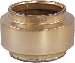 PTMD Bloempot Melodi - 22x22x14 cm - Keramiek - Brons