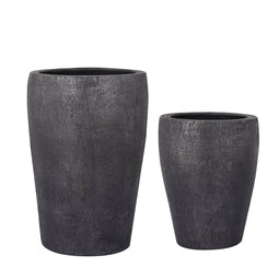 PTMD Bloempot Mialee - 35x35x53 cm - Aluminium - Goud - Set van 2