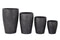 PTMD Bloempot Mialee - 35x35x53 cm - Aluminium - Goud - Set van 2