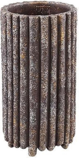 PTMD Bloempot Morganne - 16x16x30 cm - Cement - Bruin