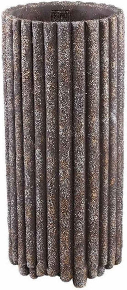 PTMD Bloempot Morganne - 20x20x45 cm - Cement - Bruin