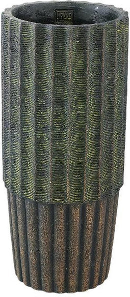 PTMD Bloempot Niki - 20x20x45 cm - Cement - Groen