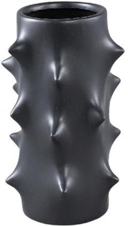 PTMD Bloempot Oswaldo - 20x20x33 cm - Keramiek - Zwart