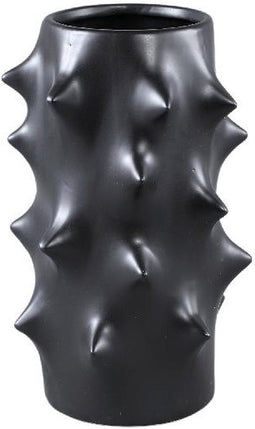 PTMD Bloempot Oswaldo - 28x28x44 cm - Keramiek - Zwart