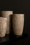 PTMD Bloempot Ovis - 20x20x30 cm - Cement - Bruin
