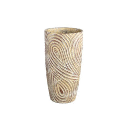PTMD Bloempot Ovis - 20x20x40 cm - Cement - Bruin