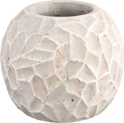 PTMD Bloempot Philly - 25x25x21 cm - Keramiek - Creme