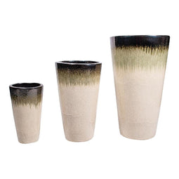 PTMD Bloempot Relly - 40x40x68 cm - Keramiek - Brons