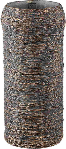 PTMD Bloempot Ricci - 24x24x55 cm - Cement - Zwart