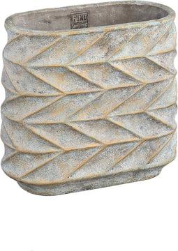 PTMD Bloempot Roah - 30x15x28 cm - Cement - Blauw