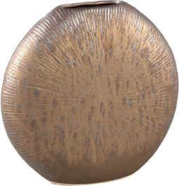 PTMD Bloempot Romin - 30x9x30 cm - Keramiek - Brons